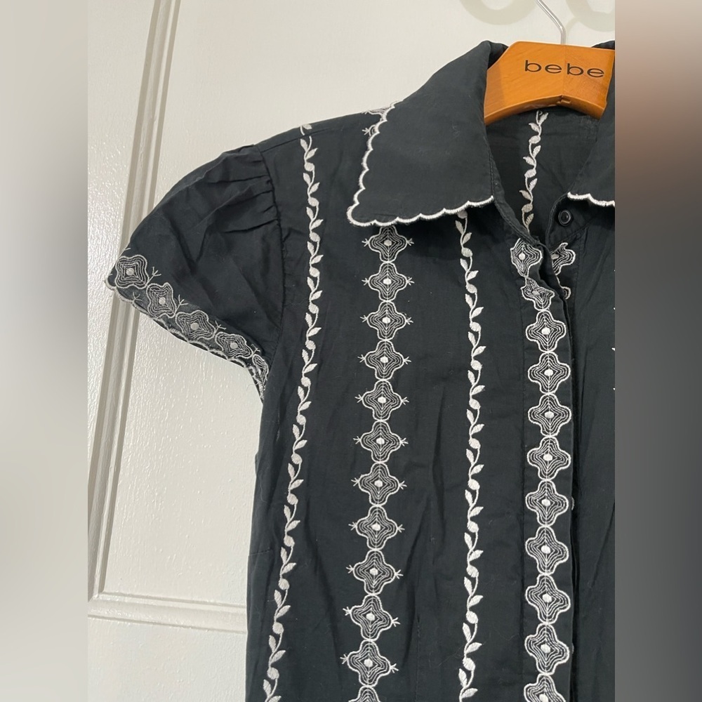 BCBG MaxAzria black button down dress size small - Picture 3 of 10